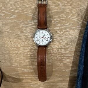 Men’s Brown Leather Strap Watch